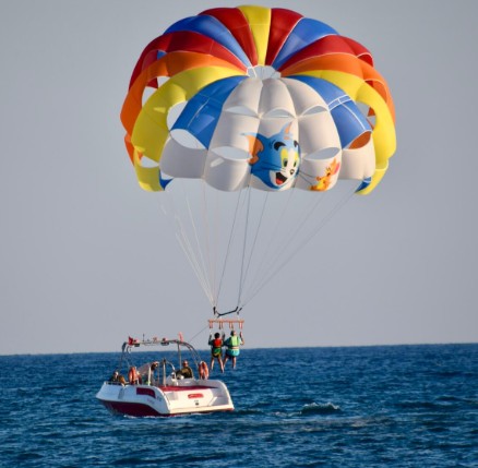 Colorful Parasail over Atlantic Ocean