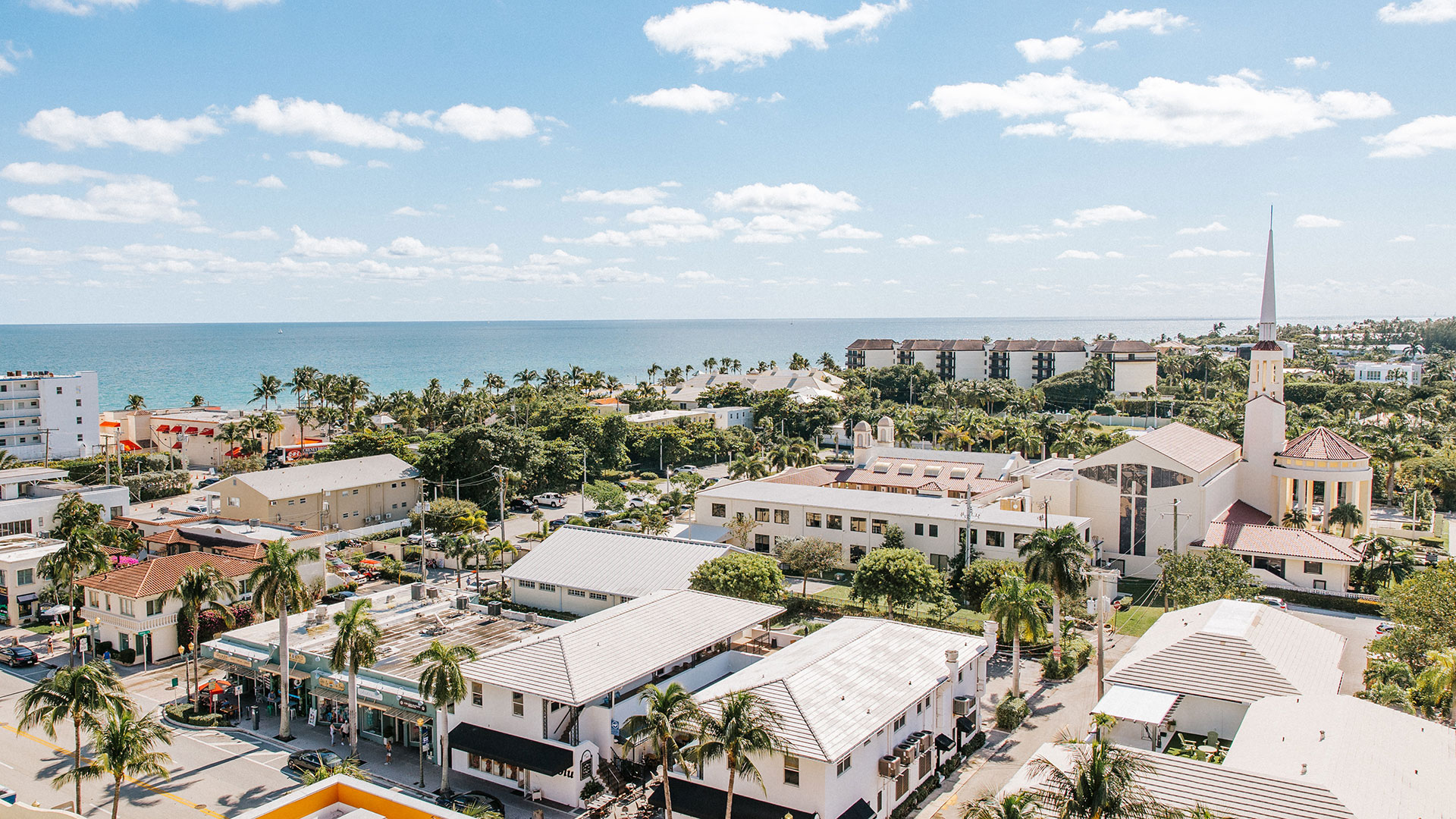 Delray Beach Aerial View of Downtown