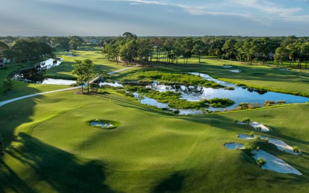 Championship Golf Course Aerial View