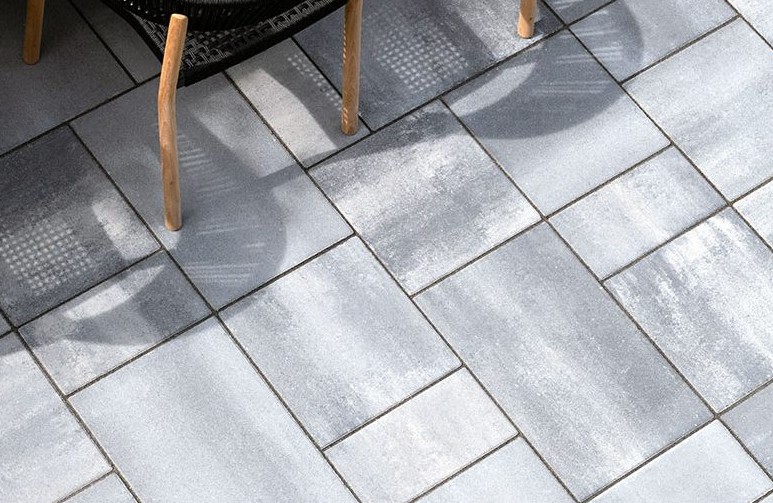 Detalle de Primer Plano del Patrón Decorativo de Adoquines