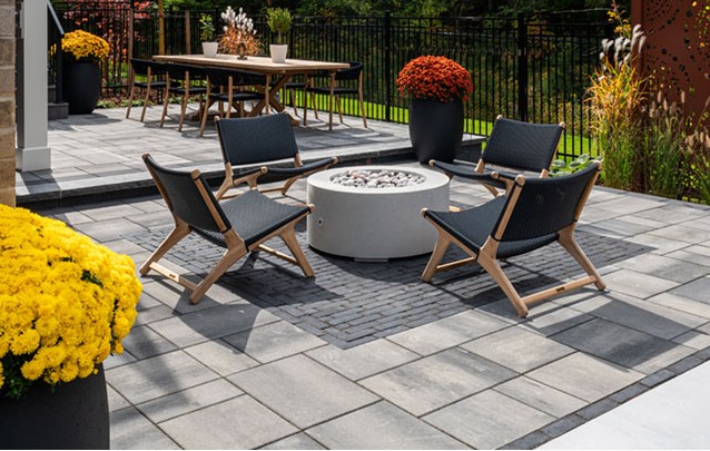 Family Fire Pit Patio Area